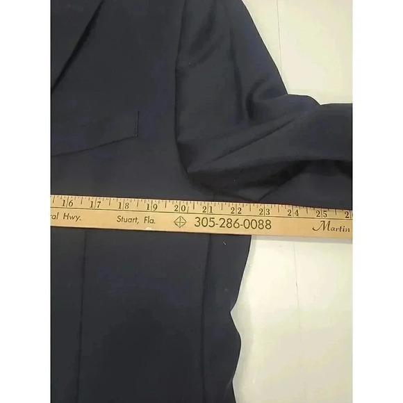 Lauren Ralph Lauren Blazer Suit Jacket Men's Size 44L Blue 100% Wool Gold Button - Picture 3 of 9